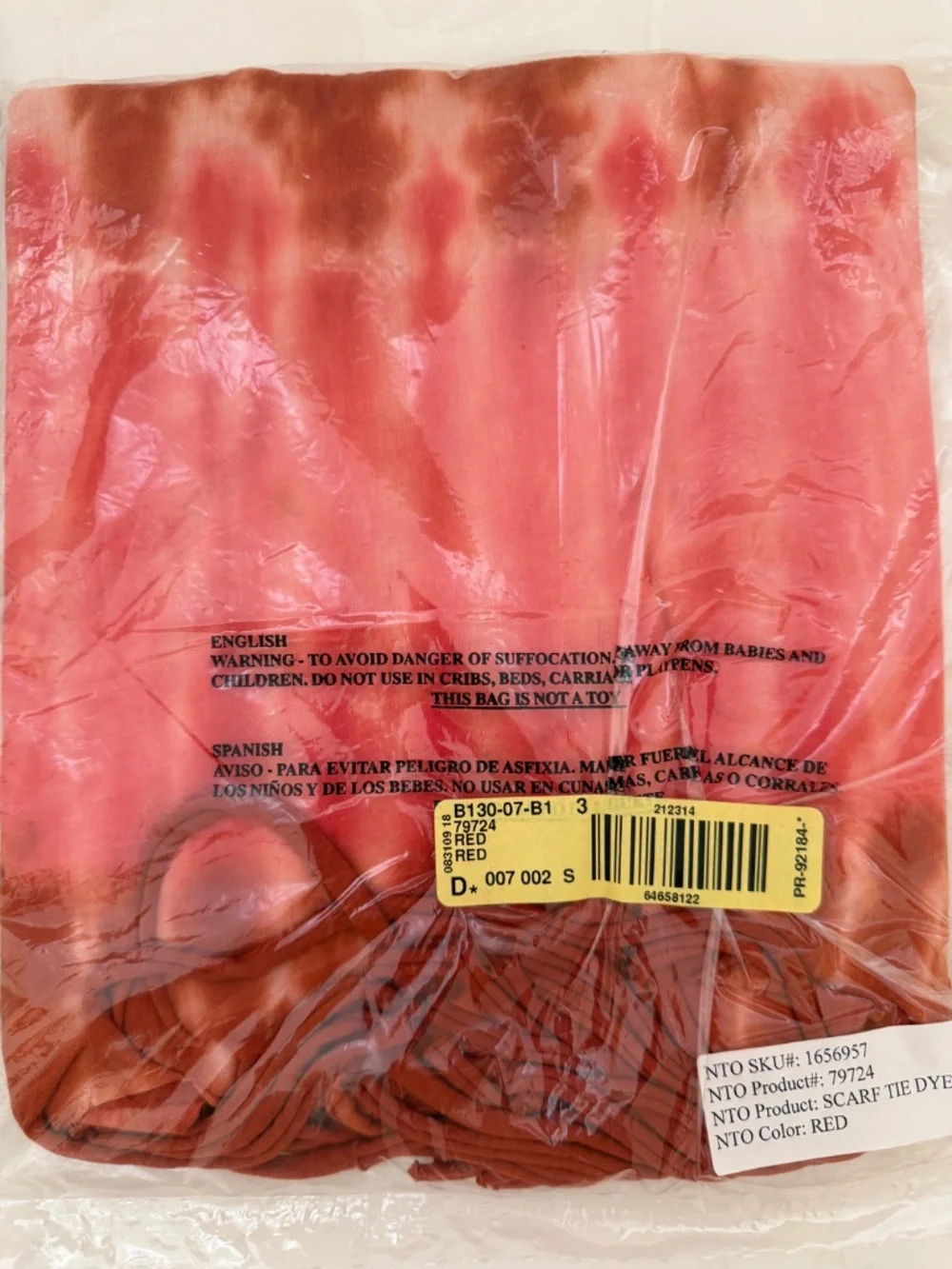 NWT Tie Dye Scarves Bundle Red and Black